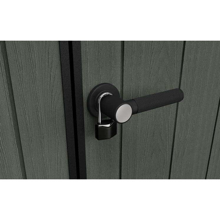 Keter 9’x 7′ Cortina Heavy Duty Plastic Pent Shed – Green - Image 3
