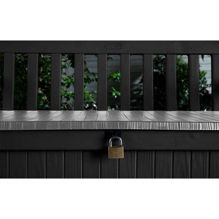 Keter Eden 265L Plastic Storage Bench – Dark Grey - Image 5