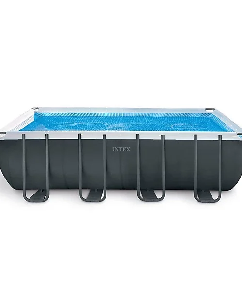 Intex 18ft x 9ft x 52" Ultra XTR Frame Rectangular Above Ground Swimming Pool with Sand Filter