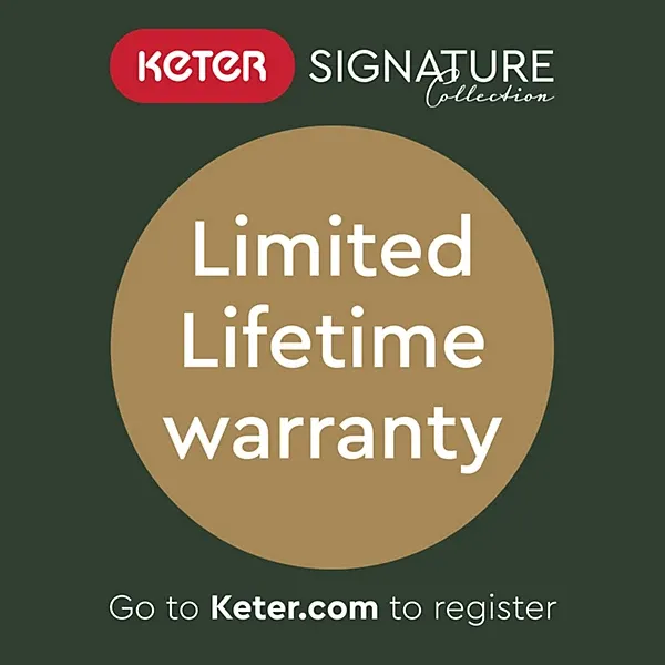 Keter Signature 7x11 ft Pent Walnut Plastic 2 door Shed with floor & 8 windows - Image 10
