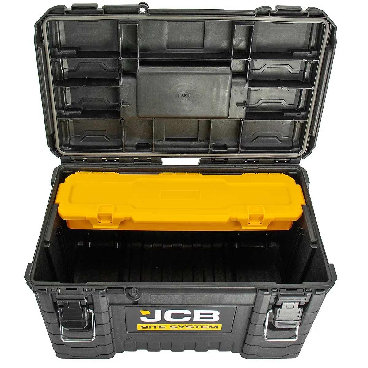 JCB Site System 5-Piece Tool Storage Set, Heavy-Duty Modular Toolboxes & Cart - Image 6